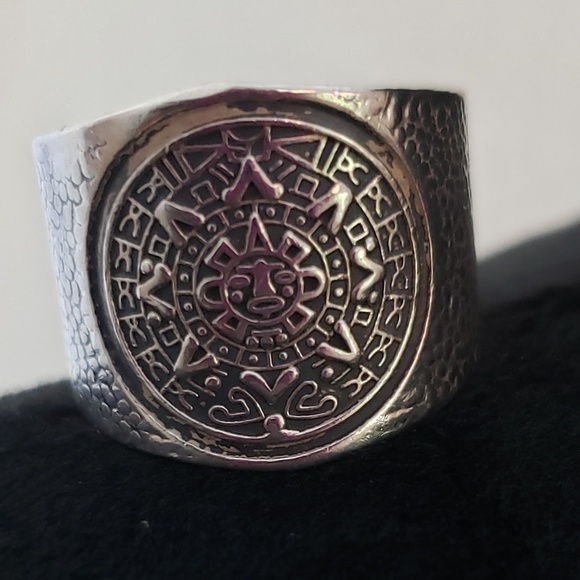 Unknown Jewelry - Silver Aztec Calendar Ring